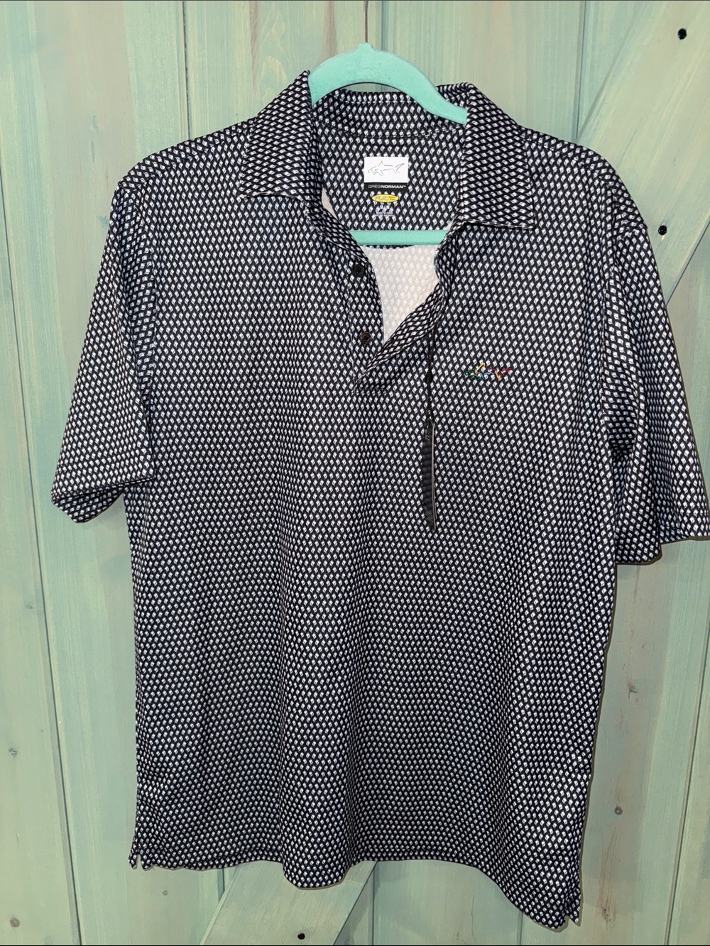 🐚Greg Norman NWT polo size M conch shell printed